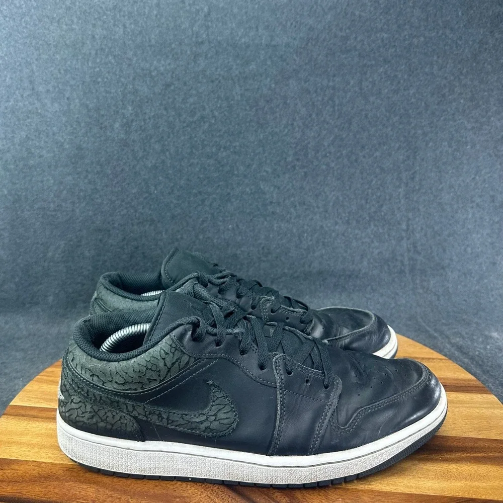 Air Jordan 1 Low Black Elephant Print Off Noir Sneakers FB9907-001 Mens 12